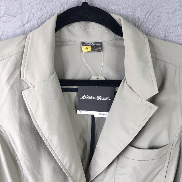 Eddie Bauer Blazer Womens 16 Stone WR Voyager Travex Flexion Stretch Jacket - Picture 14 of 16